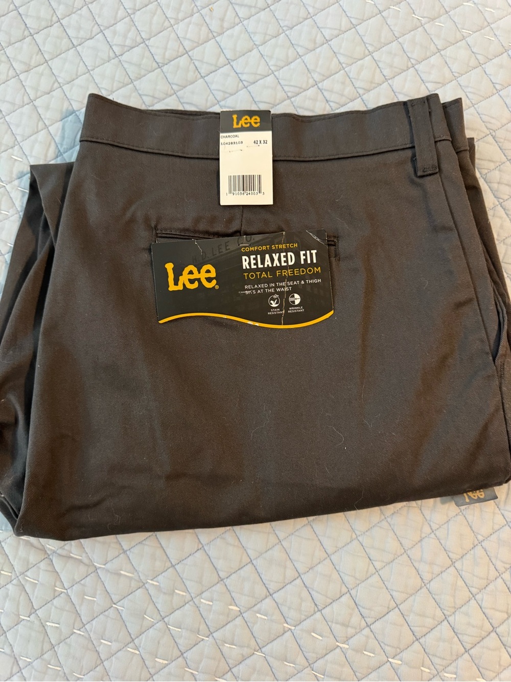 42x32 Lee Men's Relaxed Fit Pants in Gray